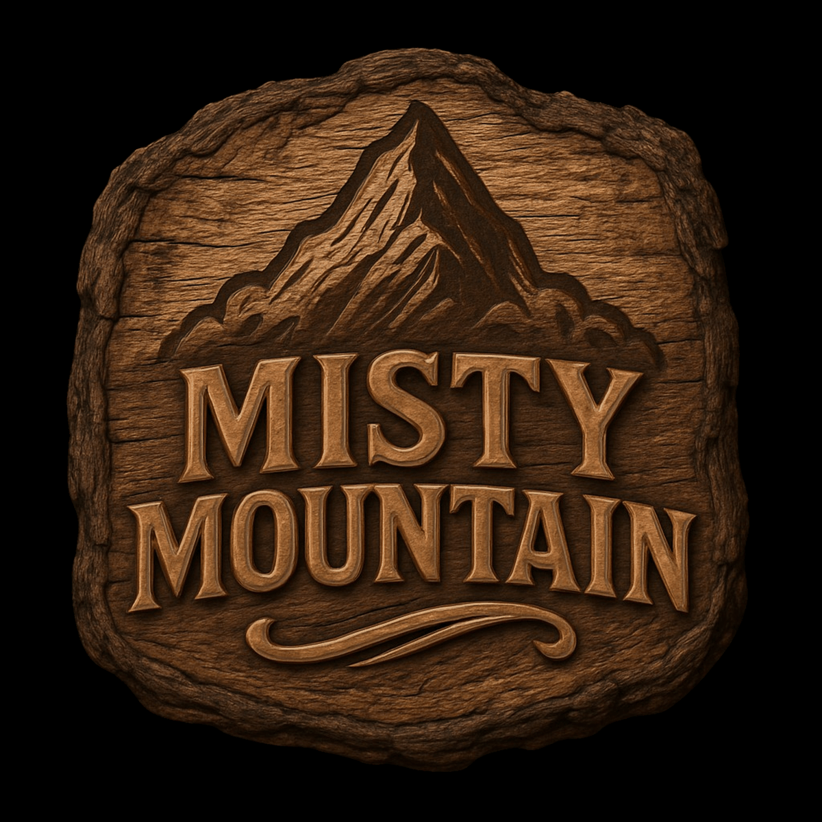Misty Mountain — Holz-Emblem